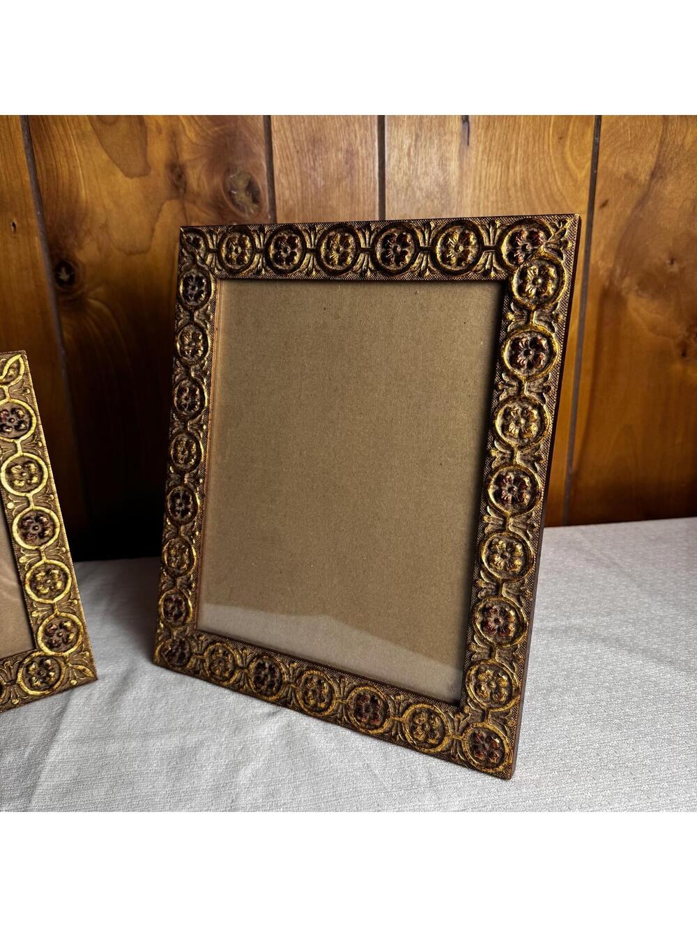 Vintage Martin Aborn Picture Frame Set 5x7 & 8x10 Ornate Gold Bronze - Picture 5 of 11